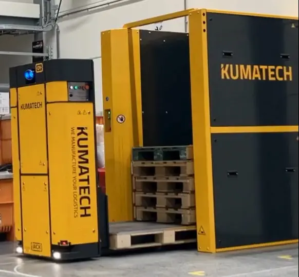 Pallet Dispenser Goldline en Pallet Jack